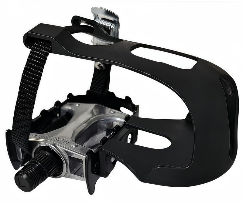 YBEKI Pro-Grade Spin Bike Pedals with Toe Clips & 4D Adjustable Straps - 9/16" Alloy Spindle for Mountain Road Bikes/Peloton/Schwinn/Sunny Bikes | 500lb Load Capacity + 12-Month Warranty - Image 5